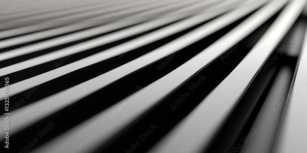 Poster a close-up image showcasing smooth, curved black and white lines, highlighting texture and depth in 