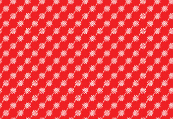 Tribal floral white  pattern with red background , ethnic design. Suitable for textile, wallpaper, graphic design. Unique tribal style
