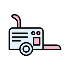 Portable air compressor Vector Icon
