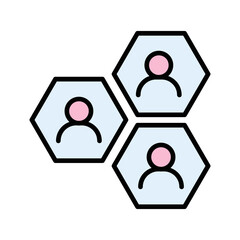 Network Segmentation Vector Icon
