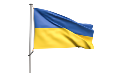 ukraine flag yellow blue color white dicut background ukrainian national country eu europe culture government politic wind freedom patriotism russia usa uamerica independence emblem ukraine flag kyiv 