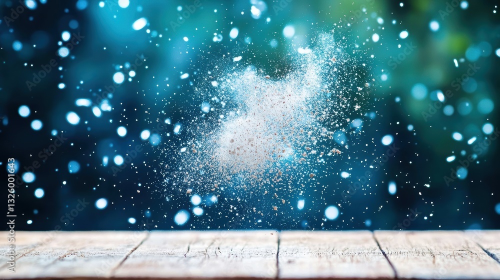 Poster dust particles a layer of dust particles settling on a surface, creating a vintage and aged look for