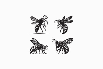 A Hornet animals vector silhouette image made by adobe illustrator. eps