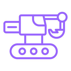 Excavator Vector Design Icon Style
