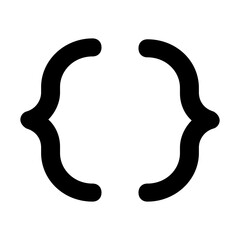 abstract coding Shape line icon 