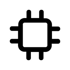 abstract chip Shape line icon 