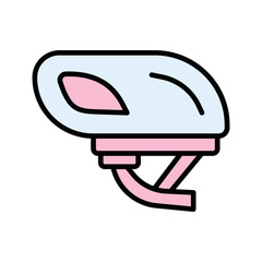 Smart Bike Helmet Vector Icon