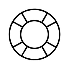 Minimalist life preserver ring icon