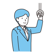通勤する男性イラスト