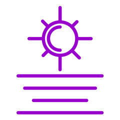 Vector Design Sunset Icon Style