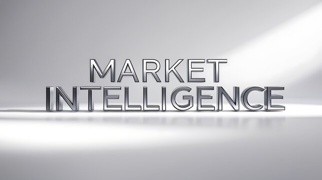 the words Market Intelligence in bold and sleek typography format