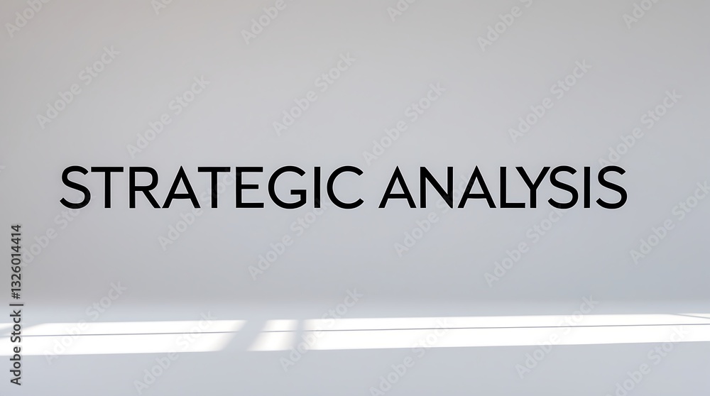 Poster concept in strategic analysis through typography on a simple backdrop