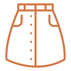 Vector Design Skirt Icon Style