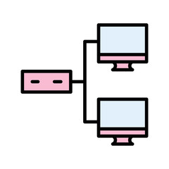 Network Bridge Vector Icon
