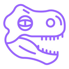 Vector Design Dinosaur Fossil Icon Style