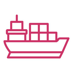 Vector Design Cargo Ship Icon Style