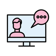 Web Conferencing Vector Icon