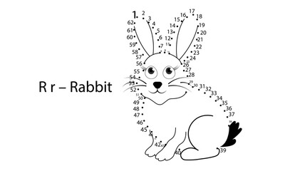 rabbit and carrot ABC Connect the Dots Coloring Pages – Fun & Educational Printable Activity for Kids