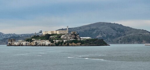 Alcatraz Island and its historic prison in San Francisco Bay.