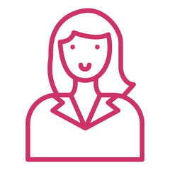 Vector Design Customer Female Icon Style
