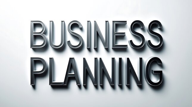 Focus on effective business planning strategies using clear typography techniques