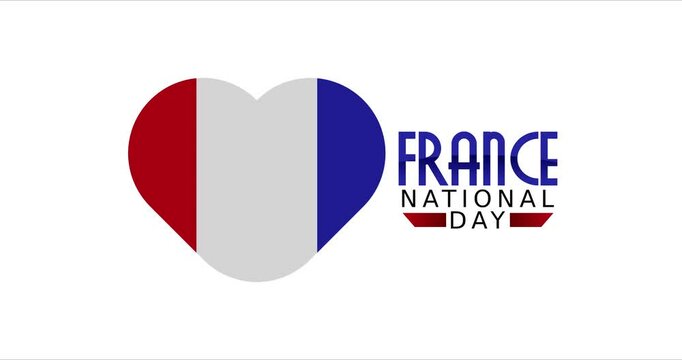 France national day motion video, ideal for France national day celebration