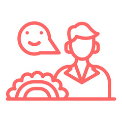 Vector Design Food Vendor Male Icon Style