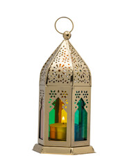 CREATIVE HANDICRAFTS LANTERN. Metallic Decorative Tealight Candle Lantern .
