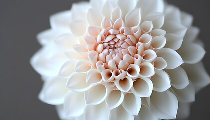 Close-up of a beautiful white dahlia
