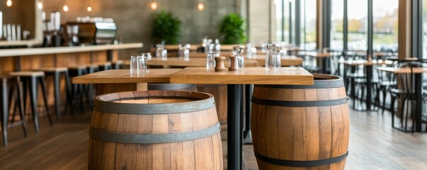 A charming small loft coffee shop with a vintage gramophone and warm nostalgic ambiance