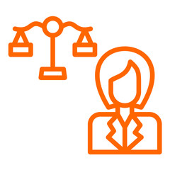 Vector Design Lady Lawyer Icon Style