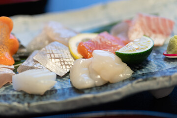 美味しい刺身の盛り合わせ