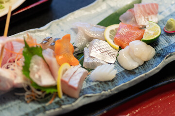 美味しい刺身の盛り合わせ