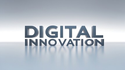 Creative display of digital innovation concept with modern typography design