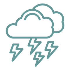 Vector Design Thunder Icon Style
