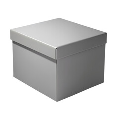 Blank White Cardboard Gift Box Mockup on transparent background