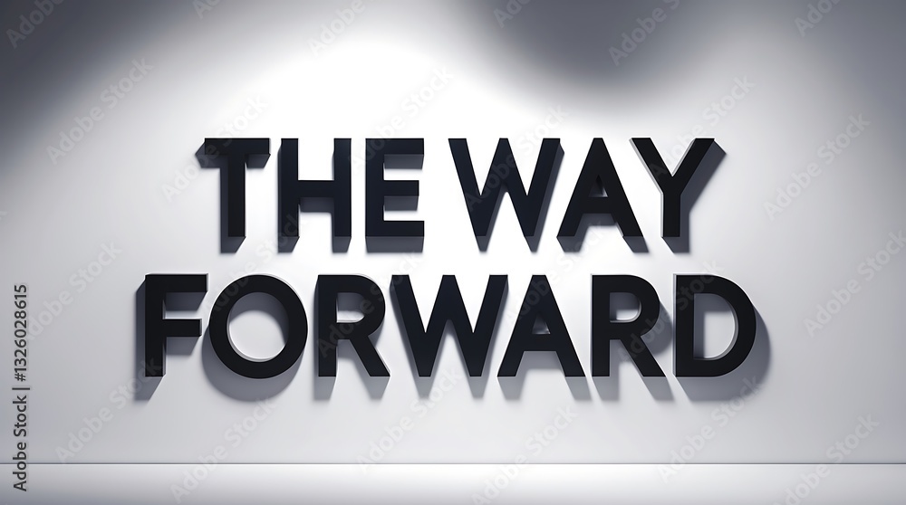 Aufkleber bold typography on a simple background expressing a motivational message for progress