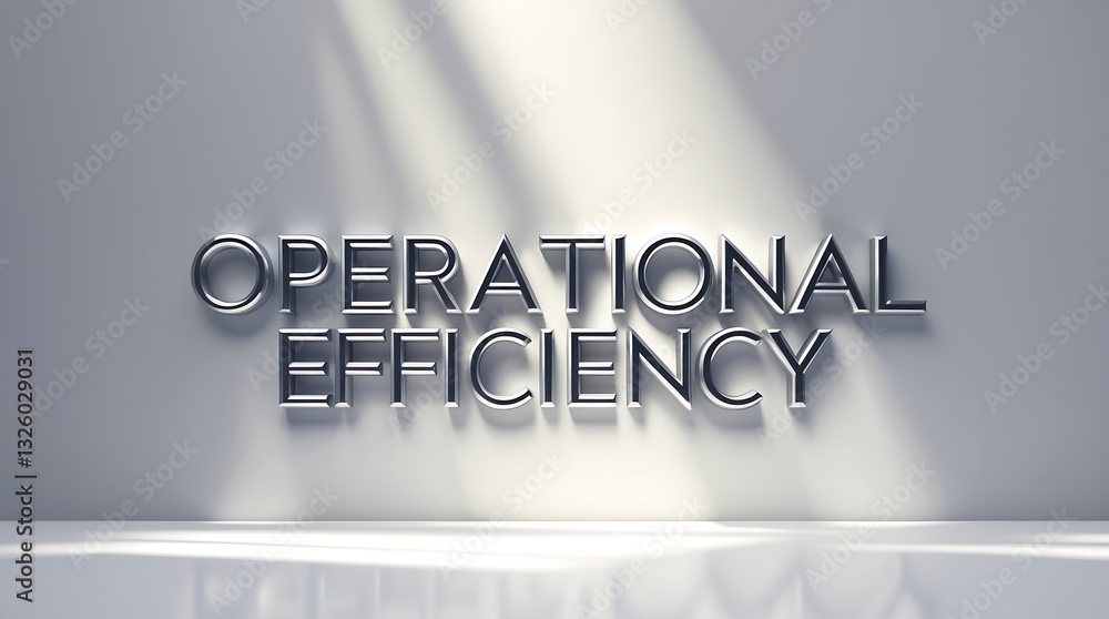 Poster focus on operational efficiency with clear text and minimalistic presentation