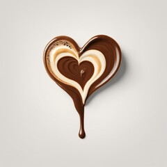 Obraz premium Chocolate heart dripping