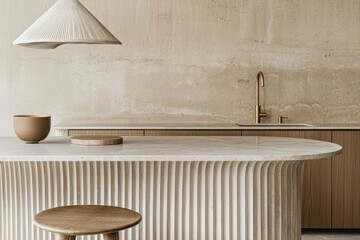 Premium kitchen design, luxury furniture and stylish layout of modern kitchen.
