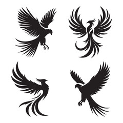 Eagle with Powerful Wings Spread Wide