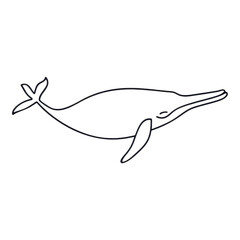 Obraz premium Majestic Whale Line Art Illustration