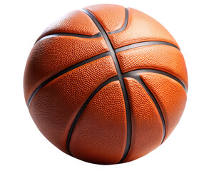 basketball full details isolated on white background as transparent PNG.GENERATIVE AI