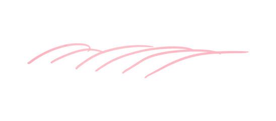 Draw a pink pencil line isolated on a transparent background.