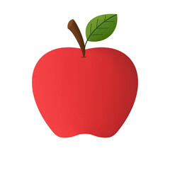Hand-Drawn Red Apple Illustration