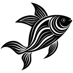 Abstract Fish silhouette vector illustration