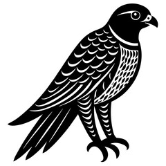 Crimson widow hawk silhouette vector illustration