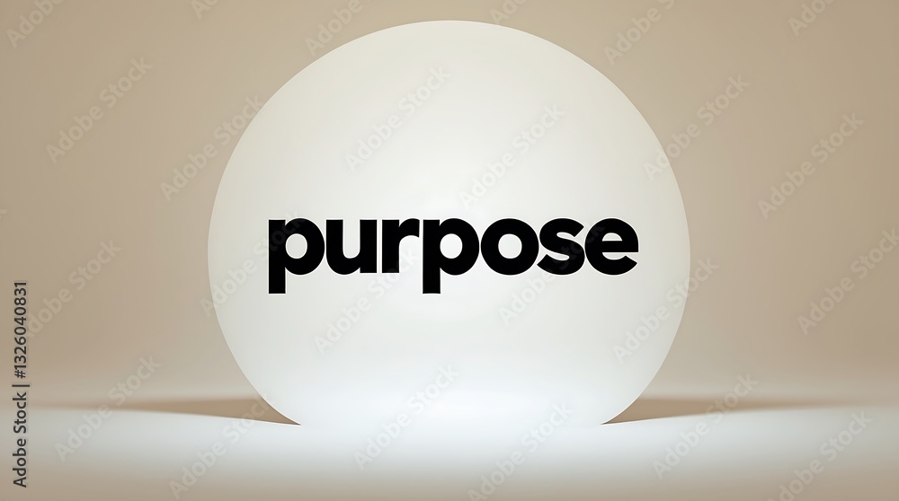 Poster purpose displayed in bold typography against a soft, illuminated background