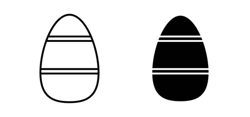 Candy Corn vector icon set black filled and outlined style.