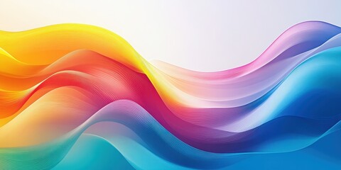 Fototapeta premium Close-up of an abstract explosion in vivid hues—dynamic blues, pinks, yellows, oranges—blending into a mesmerizing gradient dance